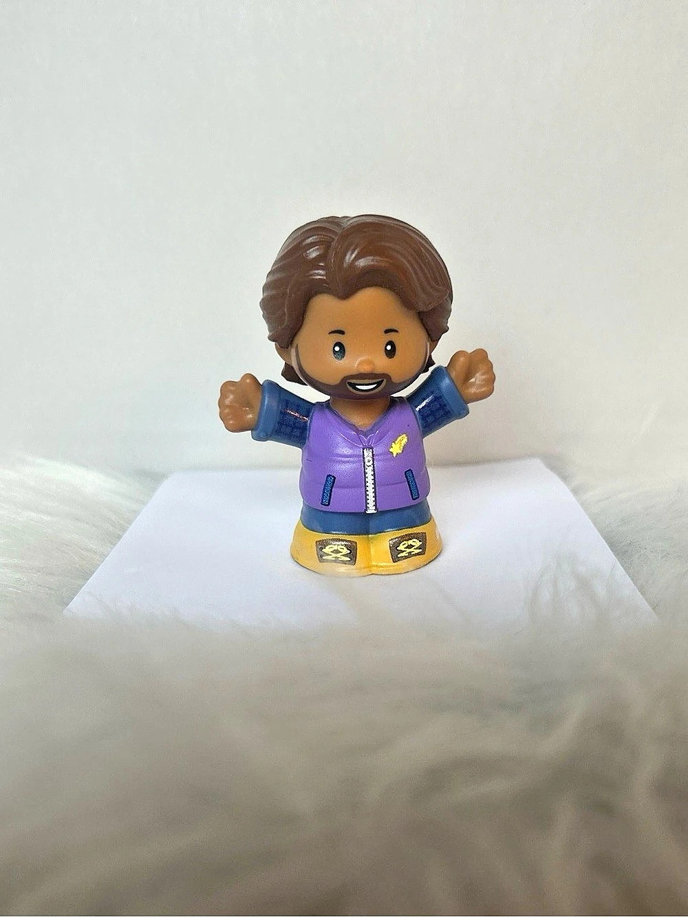 Fisher-Price Little People Dad Figurine Purple & Blue Action Figure